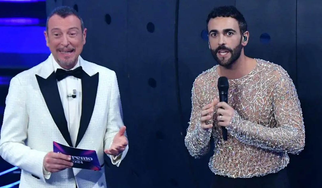 Amadeus e Marco Mengoni
