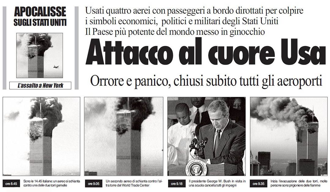 11 Settembre 2001, il terrore scuote il mondo: Le copertine del Quotidiano del sud in quella prima settimana