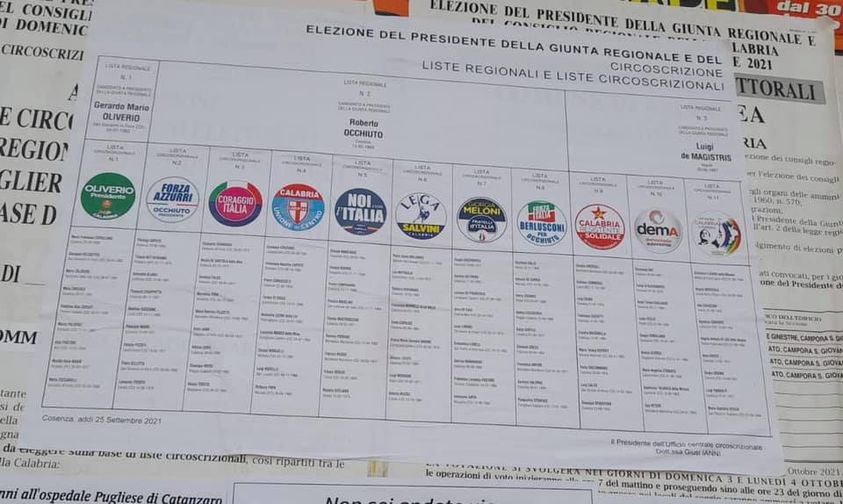 I manifesti senza le liste del centrosinistra