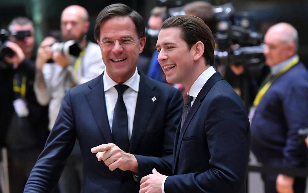 Due fra i principali “frugali”, Mark Rutte (Olanda) e Sebastian Kurz (Austria)