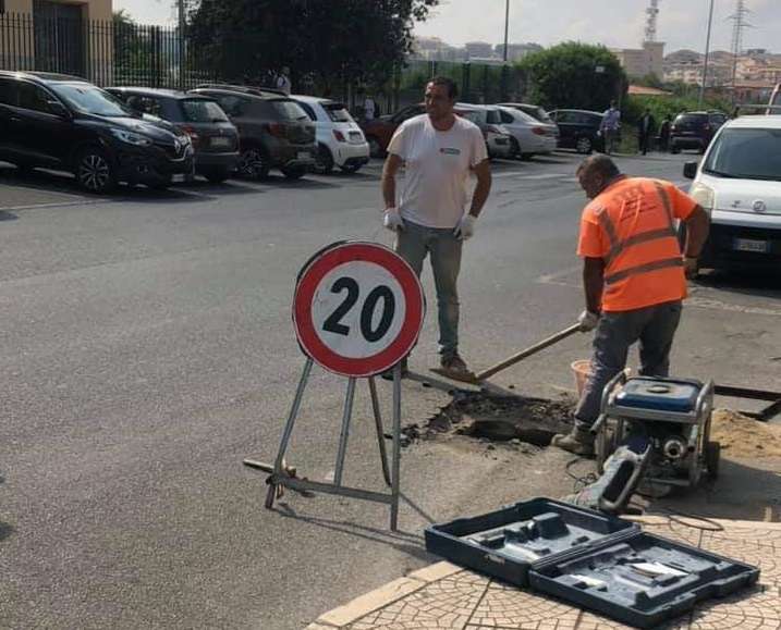 Tombino pericoloso a Vibo, il Comune ha avviato subito i lavori