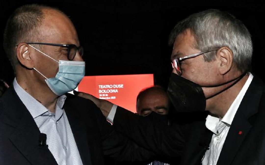 Enrico Letta e Maurizio Landini