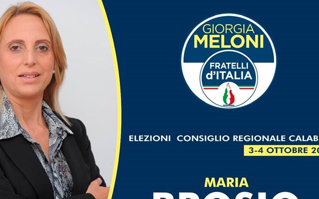 Il santino elettorale di Maria Luisa Brosio
