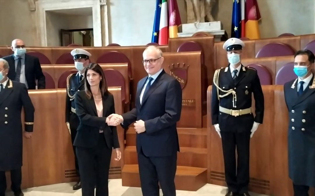 Roma, Gualtieri si insedia in Campidoglio: “Sono onorato”