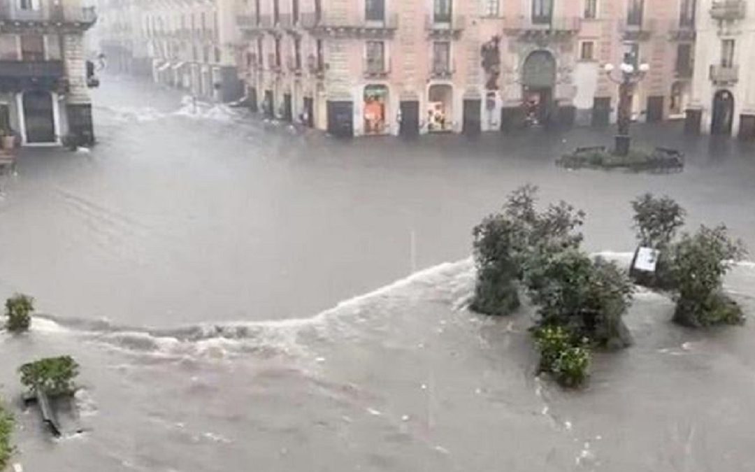 L'alluvione a Catania