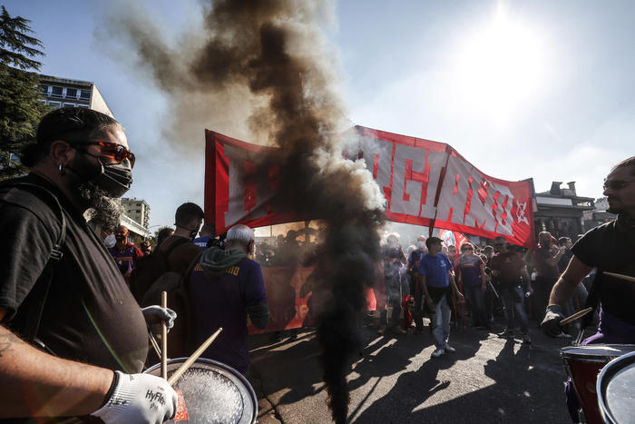 Un momento del corteo