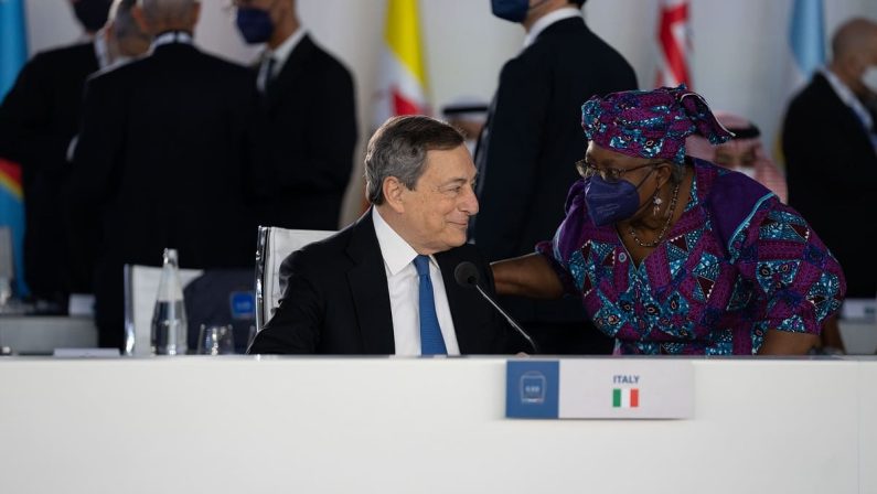 G20, l'intervento di Draghi: «Vaccini e ripresa economica per mondo più equo»