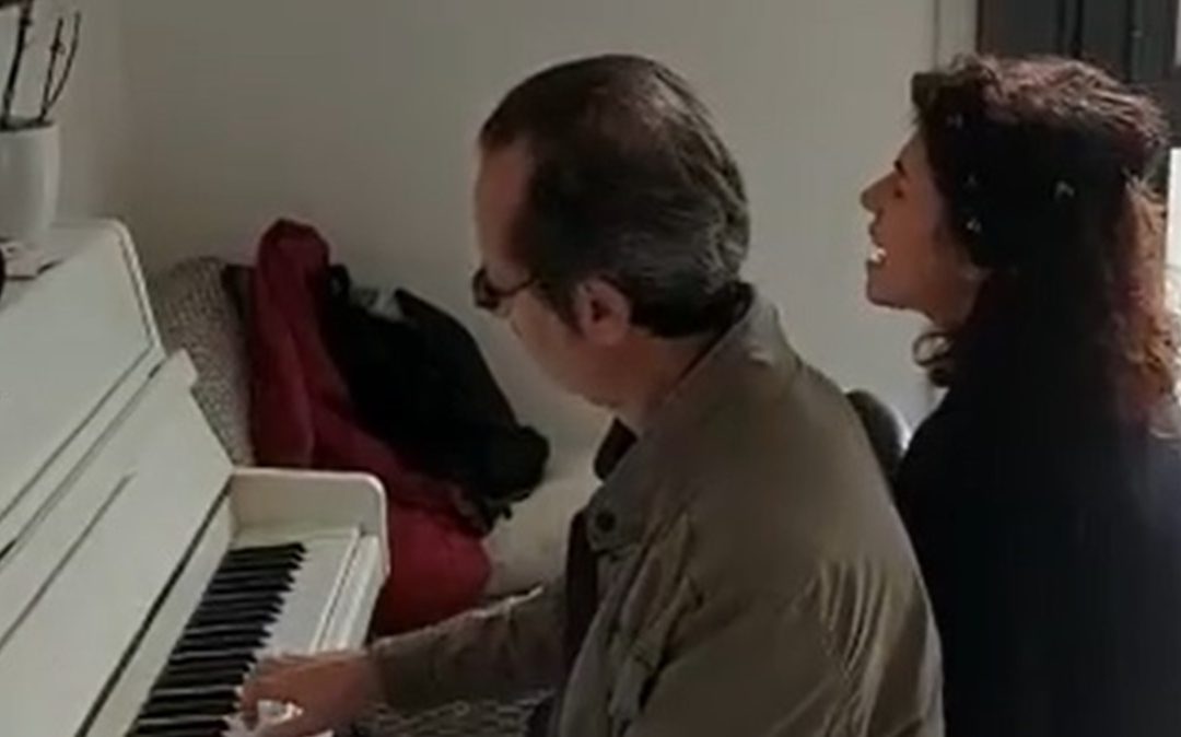 Giorgia con Rocco Papaleo al pianoforte