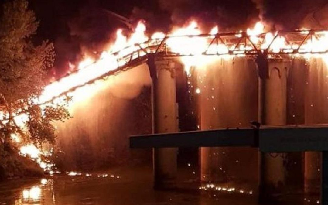 L'incendio al Ponte dell'Industria