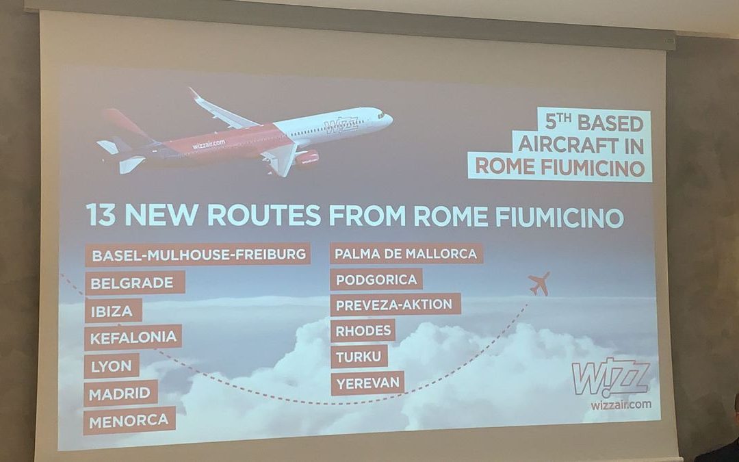 Wizz Air annuncia 13 nuove rotte da Roma Fiumicino e un quinto aereo