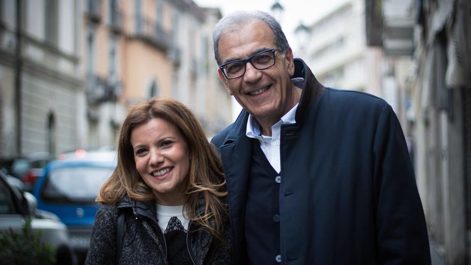 Antonio Viscomi con la moglie Tiziana Corallini