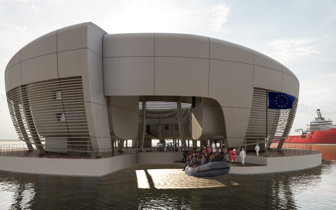 Alcune delle basi in mare previste nella tesi