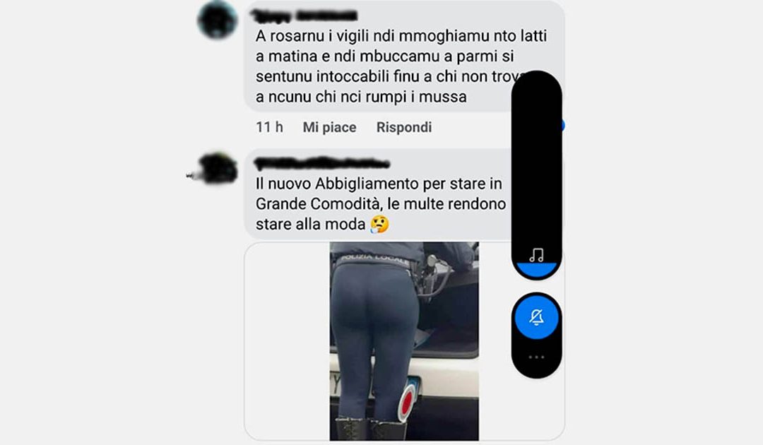 I commenti e la foto incriminati