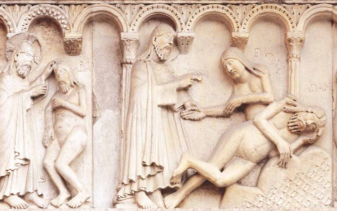 Wiligelmo, la Cacciata dal Paradiso (particolare)