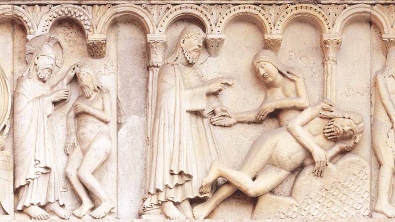 Genesi e Cacciata di Eva, con le lastre di Wiligelmo l’uomo esce dalla pietra