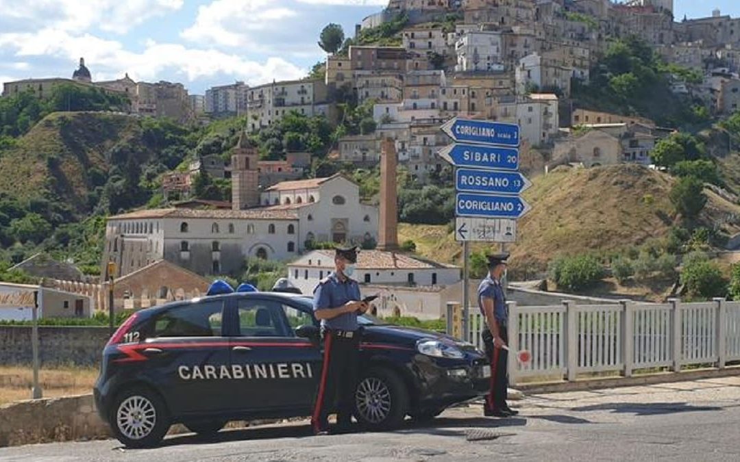 Controlli dei carabinieri a Corigliano Rossano