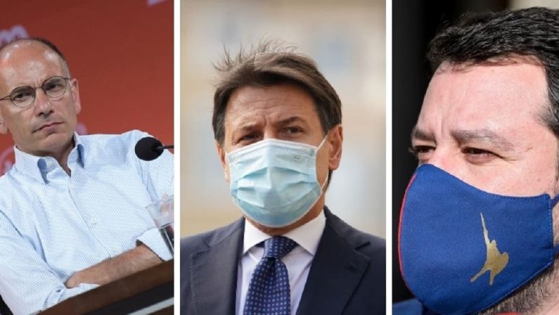 Il rodeo di Letta, Conte e Salvini alla guida di cavalli imbizzarriti