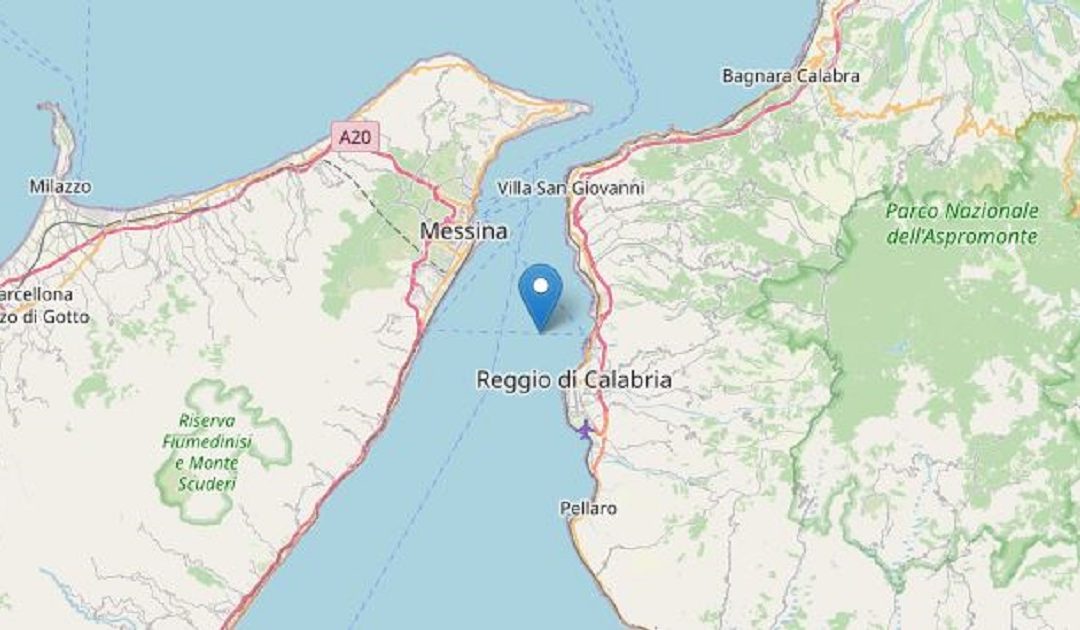 L'epicentro del terremoto nel Reggino