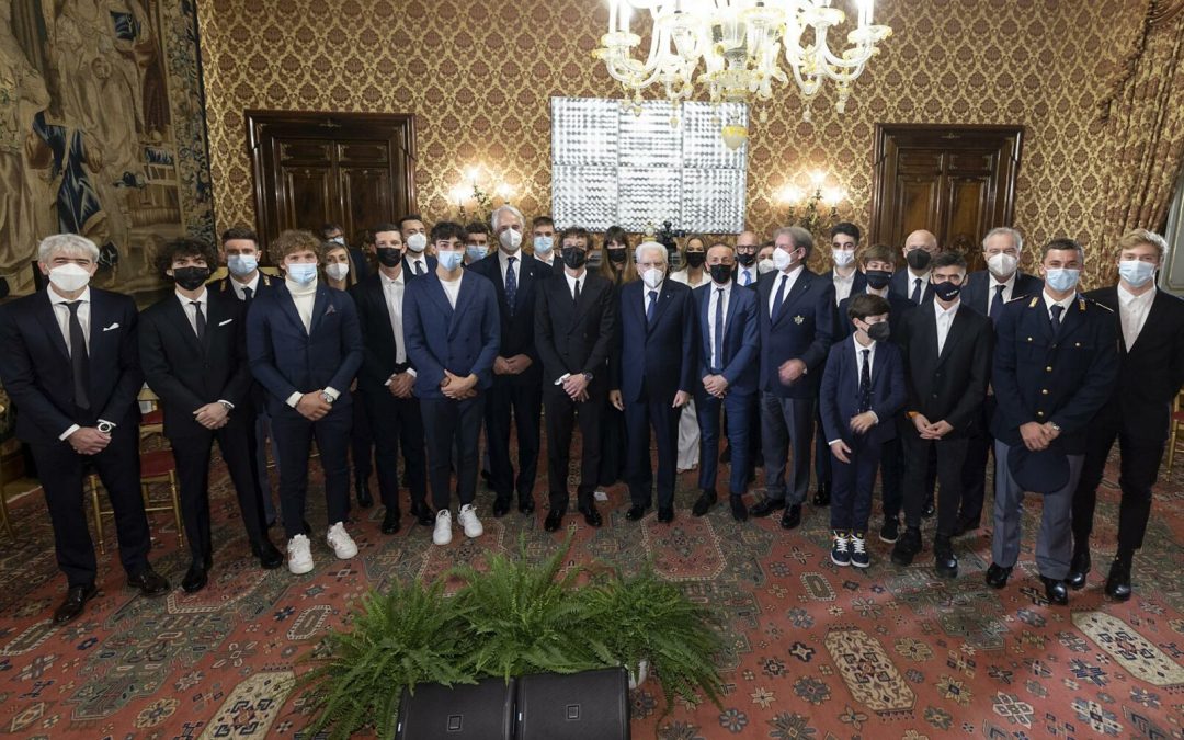 Mattarella riceve i vertici FMI con Valentino Rossi e Cairoli