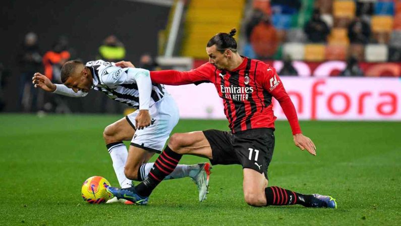 Ibra salva il Milan in extremis, 1-1 contro l’Udinese
