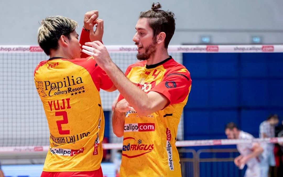 I pallavolisti della Tonno Callipo Nishida e Gargiulo