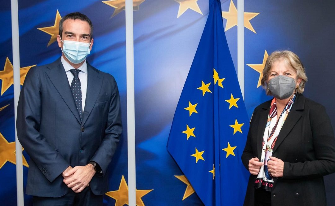 Roberto Occhiuto in uno degli incontri a Bruxelles