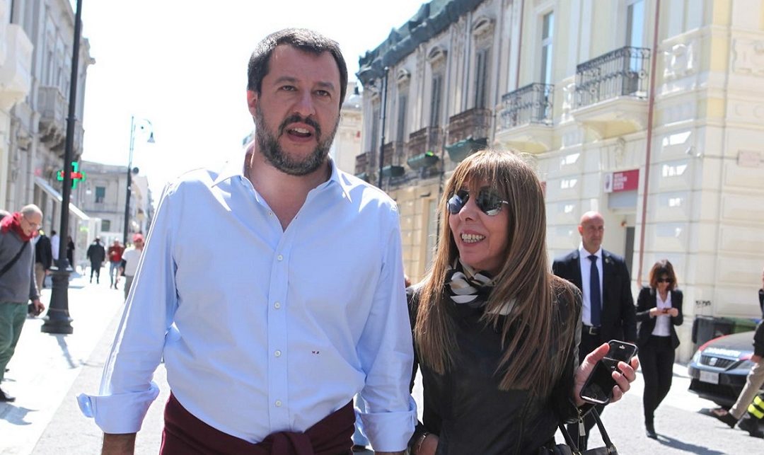 Matteo Salvini con Tilde Minasi