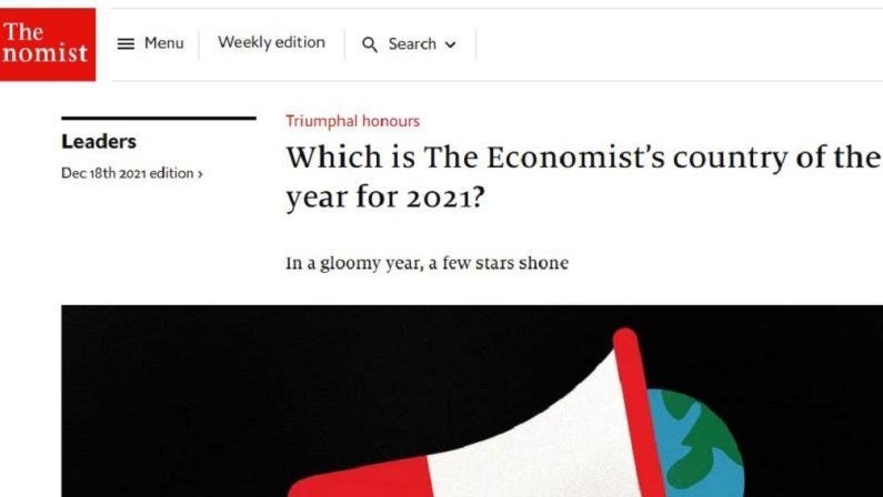Per l'Economist l'Italia è il "Paese dell'anno" grazie a Draghi