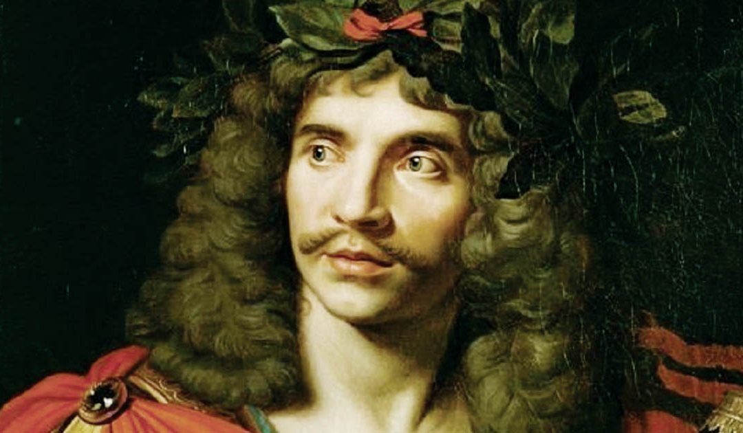 Molière particolare del  ritratto di Nicolas Mignard (1658)