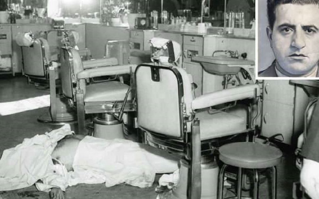 Albert Anastasia e il suo cadavere nella barberia Sheraton di New York