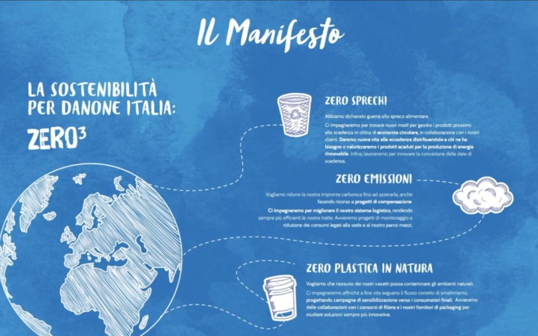 Stop sprechi ed emissioni, Danone lancia il progetto “Zero al cubo”