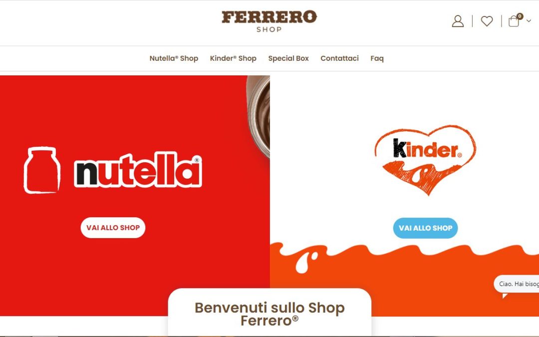 Lo shop on line di Ferrero
