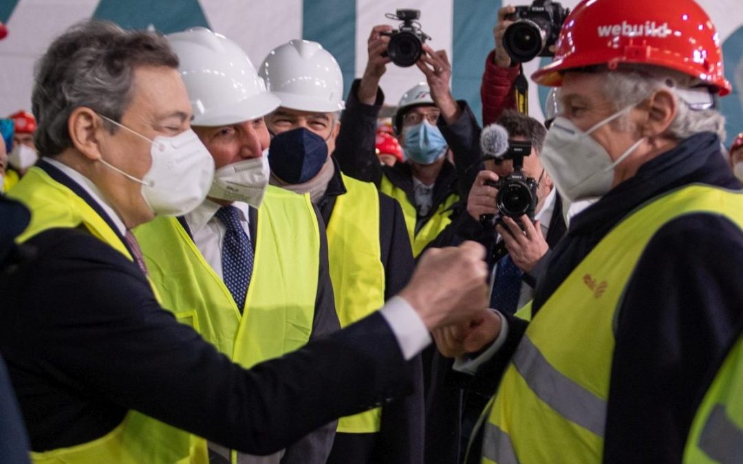 Webuild, Draghi visita i cantieri del Terzo Valico dei Giovi