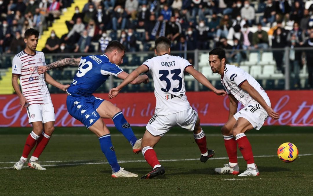 Pavoletti salva il Cagliari, a Empoli finisce 1-1
