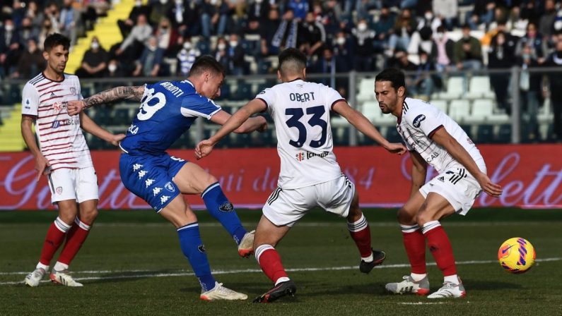Pavoletti salva il Cagliari, a Empoli finisce 1-1