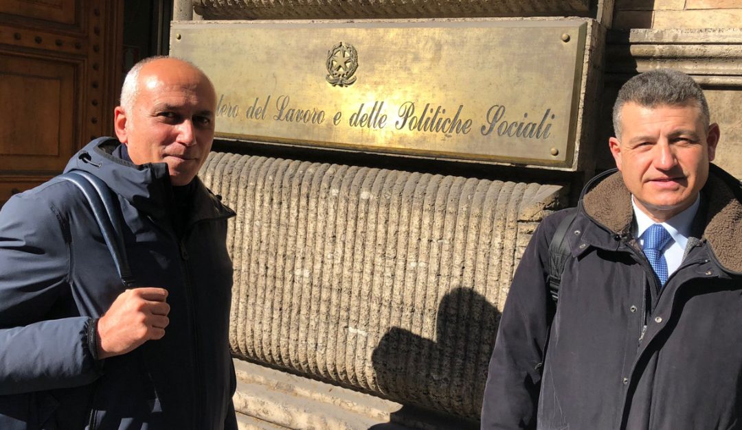 Il sindaco Caruso e il presidente del consiglio comunale Mazzuca a Roma