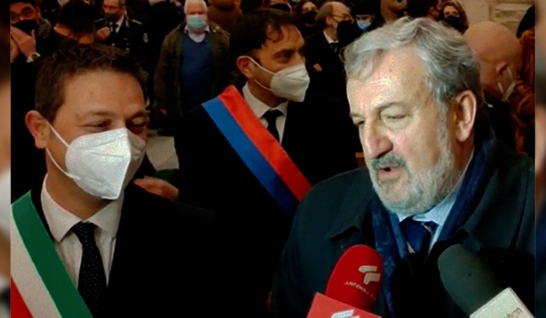 Emiliano, poco prima della cena, alle celebrazioni in onore di San Sabino