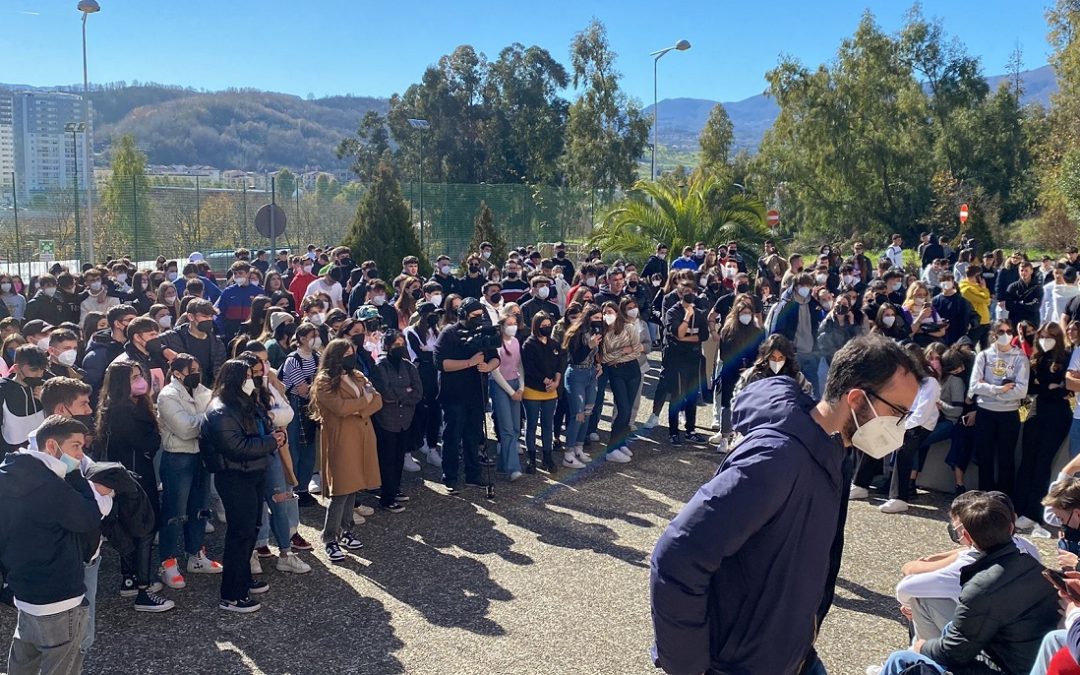 Il presidio degli studenti