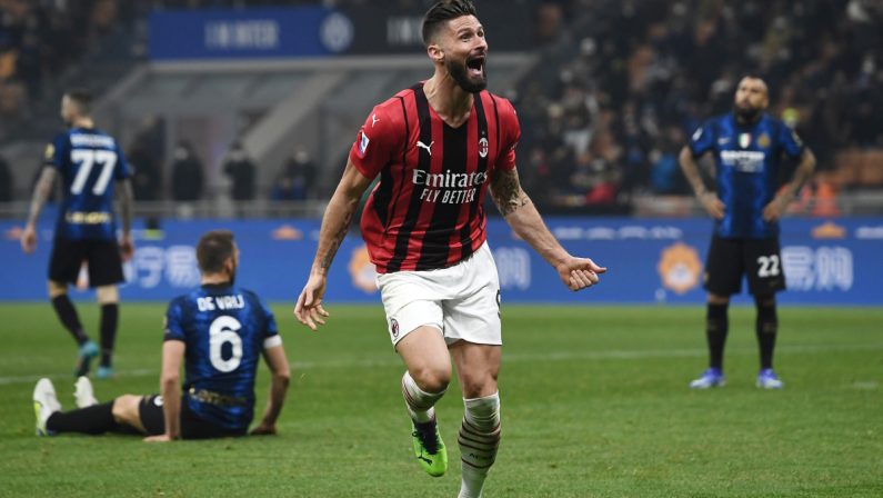 Inter-Milan 1-2, Giroud decide il derby, rossoneri a -1