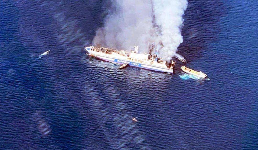 L'incendio sulla Euroferry Olympia