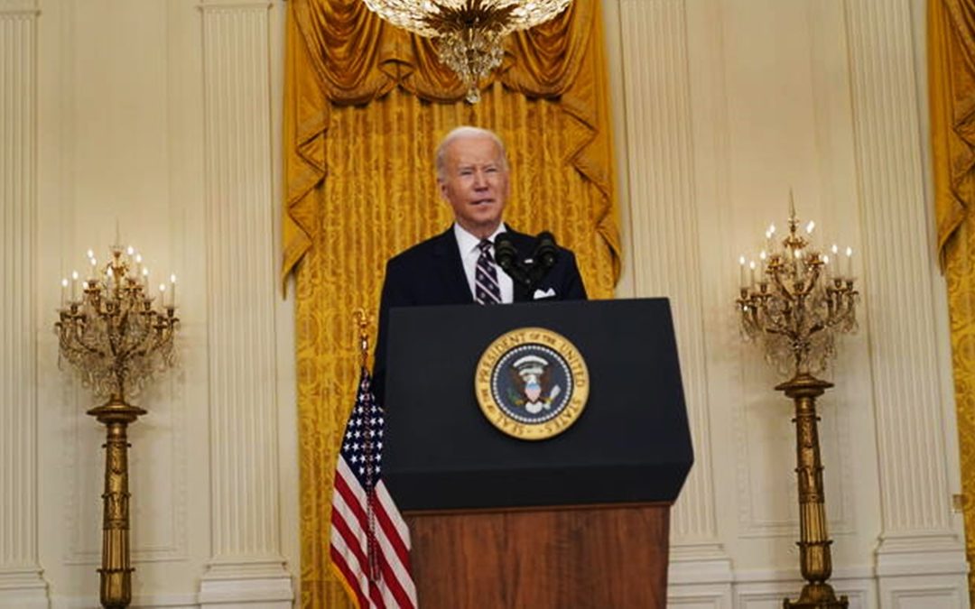 Il presidente Usa Biden parla alla Casa Bianca
