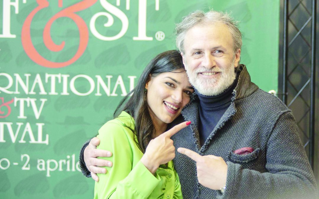Fabrizio Ferracane e Lina Siciliano ieri alla premiazione al Bif&st di Bari per il film “Una femmina”