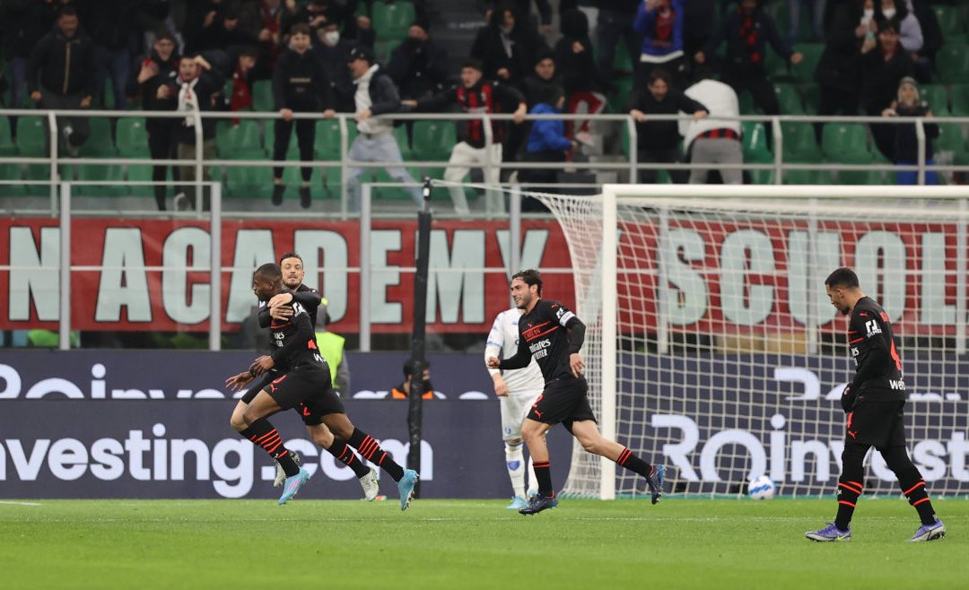 Milan-Empoli 1-0, a San Siro decide Kalulu