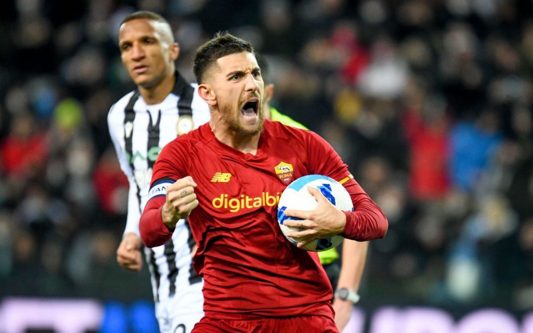 Pellegrini su rigore nel recupero, Udinese-Roma 1-1