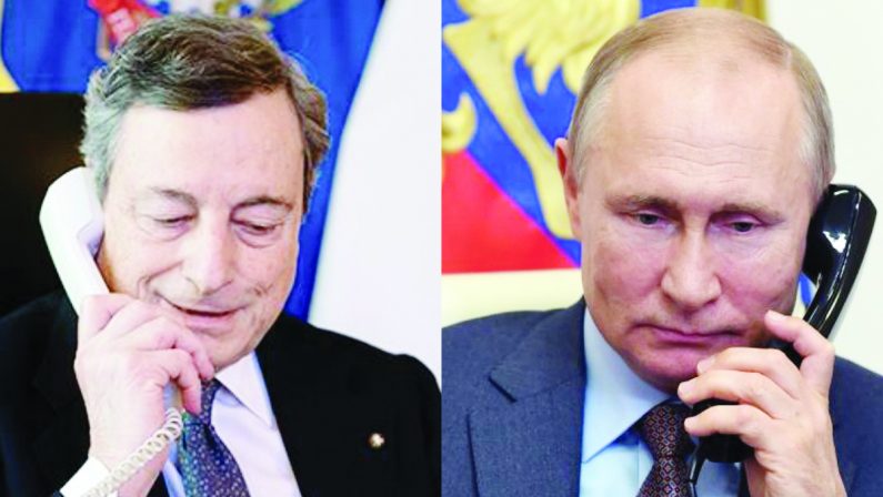 Draghi a Putin: «Pronti alla pace ma prima cessate il fuoco»