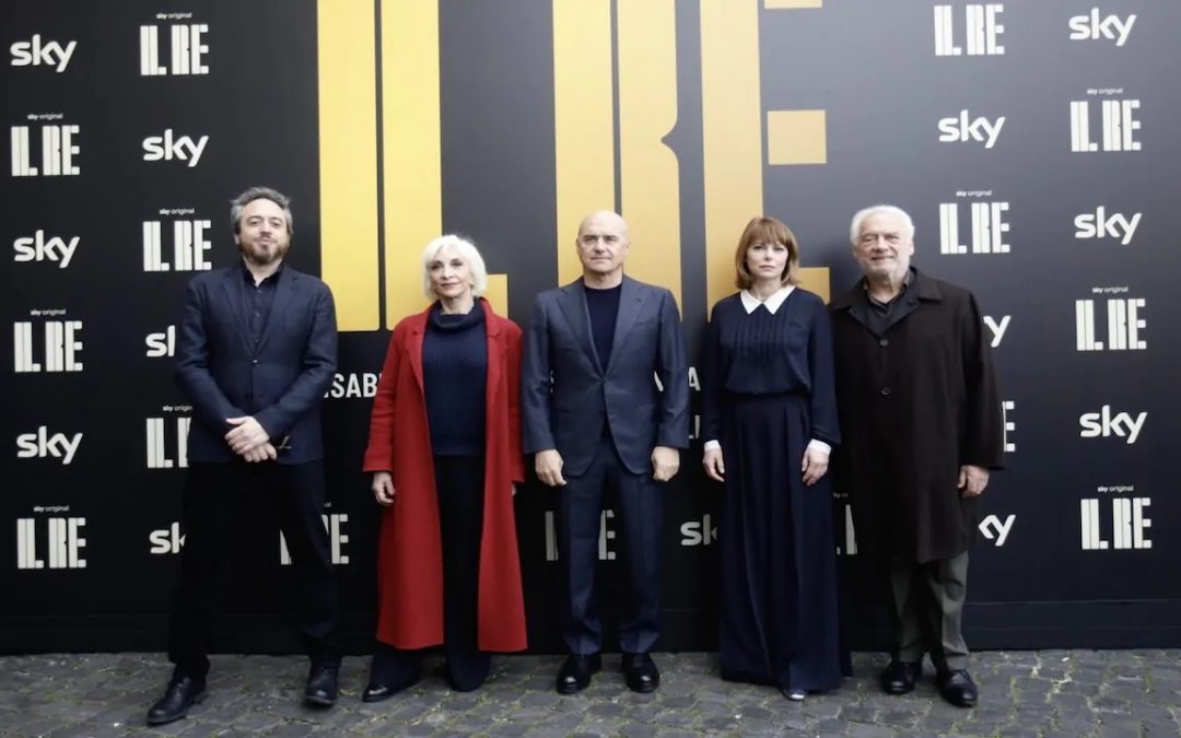 Il cast della serie Sky con Giuseppe Gagliardi