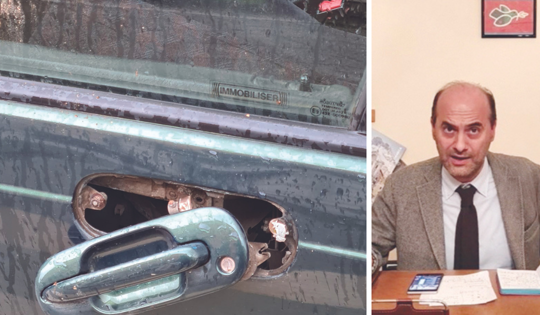 La maniglia dell’auto divelta nella notte e il sindaco di Corato, Corrado De Benedittis