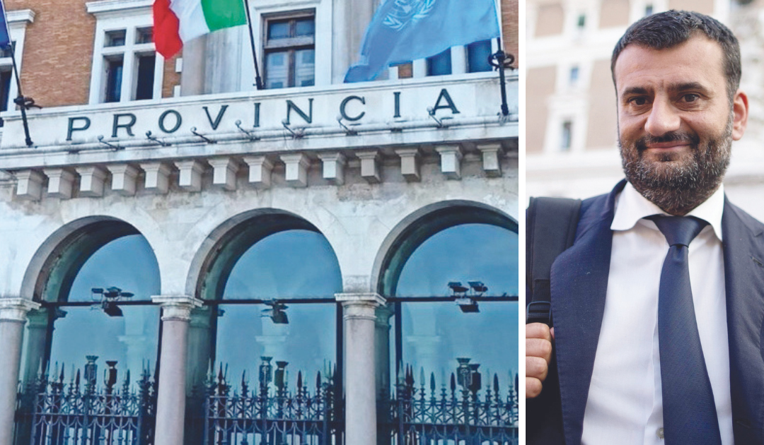 La sede della Città metropolitana e il sindaco Antonio Decaro