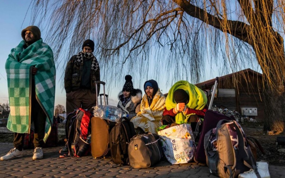 Profughi in fuga dall'Ucraina