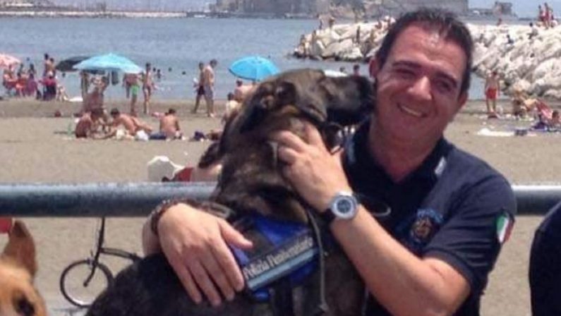 Il commosso addio dell'agente lucano al cane Hanja